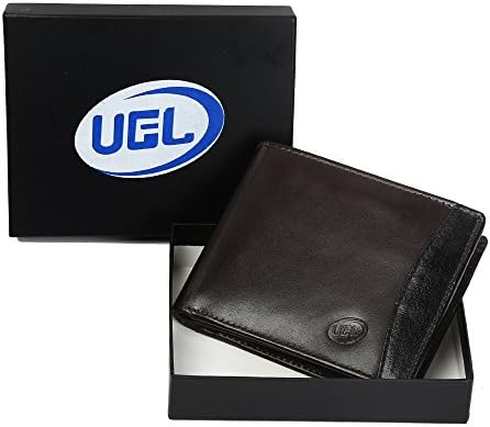 Premium Genuine Bifold Leather Wallet for Men Soft, Comfortable & Stylish - Dark Brown Black