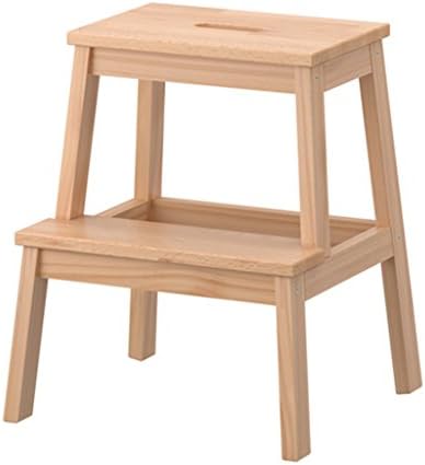 2 Step Ladder Wooden Changing Shoes Stool Step Stools Adult Sofa Stool Climbing Foot Stool Low Stool (Color : Wood color)