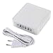 Produktbild USB Multi Ladestation für mehrere Geräte mit Schalter Handy und Tablet Ladestation 6 Anschlüsse 6 Ports USB - Dockingstation für Apple iPhone iPad Samsung Smartphones Handys Tablets