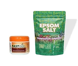 Divine Tree Epsom Salt & Fast Root Rooting Hormone Dry Powder Magnesium Sulfate for Plants (950Gm_Pack of 2)