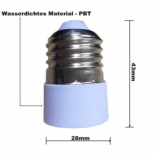Eleidgs 6 PCS E26 auf E14 Adapter – E27 auf E14 Basis LED Licht Lampe Birne Adapter Konverter - 3