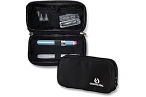 Organic Deal Insulin Cooler Travel Case - Insulin Travel Bag - Insulin Pen Case - Insulin Travel Cooler -TSA Compliant Cooler for Medicine Travel - Diabetic Case w/ 2 Ice Packs (Pens, Vials Not Incl)