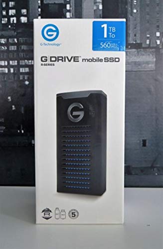 G-Technology G-DRIVE Mobile SSD R-Series - 1TB, resistente a golpes y vibraciones unidad de estado sólido, negro