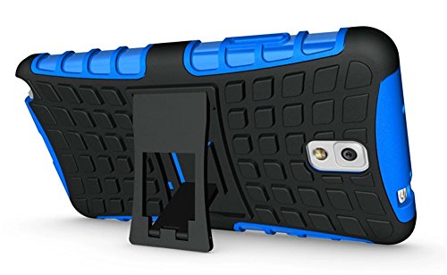FALIANG Samsung Galaxy Note 3 Funda  2in1 Armadura Combinaci  n Neum  ticos Patr  n A Prueba de Choques Heavy Duty Escudo C  scara Dura para Samsung Galaxy Note 3  Azul 