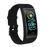 Sport Intelligente Armbanduhr Blutdruck Herzfrequenz Aktivität Schrittzähler by 12shage (Schwarz)