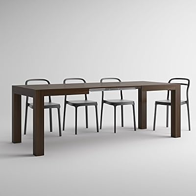 MOBILIFIVER extensible extractible Table de salle à manger en noyer Jacopo