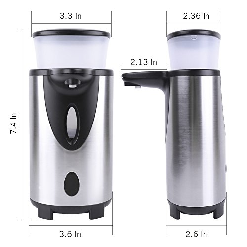 Automatischer Seifenspender, 300ML Elektrischer No-touch Seifenspender mit Infrarot Sensor, Wasserdichter Batteriebetrieben Flüssig seifenspender für Bad & Küche Kinderhänden[2017 Upgrade Version] - 2