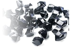 eventkauf 40 Diamanten Streuteile Dekosteine 2,5 x 2,1 cm (Schwarz)