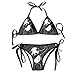 Produktbild Women Swimwear Panda Dab Funny Sexy Bikini Sets 2 Piece Bathing Swimsuits Tie Back Bikinis