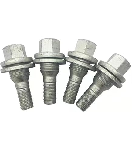 Écrous Antivol Pour Jantes - 4 Pièces M12x1.25 - 17mm - Siège Plat - Compatibles Peugeot 206, 207, 307, 308, 406, 407, 607 - 11