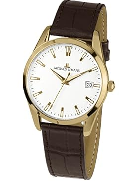 Jacques Lemans Unisex-Armbanduhr  Analog Quarz Leder 1-1769E