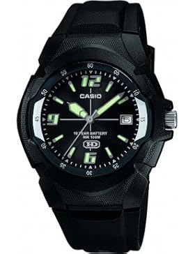 Casio Herrenuhr Analog Quarz mit Resinarmband – MW-600F-1AVER