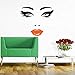 Produktbild Wandtattoo Vinyl Wandaufkleber Bunte Lippen Augen Raumdekoration Mädchen Schönheitssalon Haar Poster Schlafzimmer Wandbild Kunst Decor 57 * 68 cm