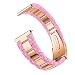 Produktbild Fcostume Ersatz Uhrenarmband Gurt Luxus Alcatel Fiber für Samsung Galaxy Watch Active (Rosa)