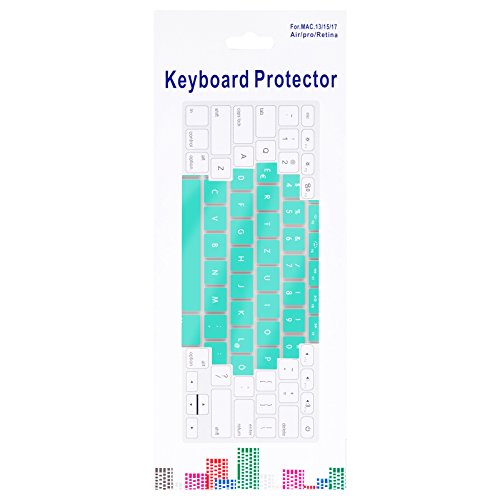 Macbook QWERTZ Tastatur Cover   JAMMYLIZARD Deutsche Silikon Tastaturschutz Tasten Schutz Aufkleber f  r MacBook Air   Pro   Retina 13  15  17 Zoll  T