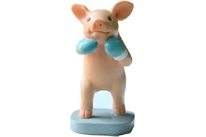 Gemmia Figurines Miniatures de Cochon de Jardin féerique- Je suis Le Meilleur Cochon de Boxe