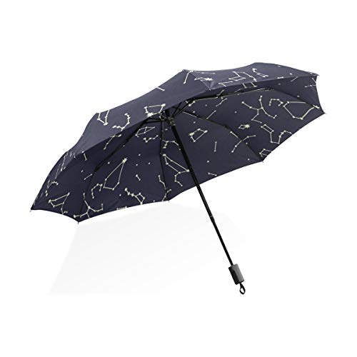 Preisvergleich Produktbild ISAOA Automatischer Reise-Regenschirm,kompakt,faltbar,Mod... stilvolles personalisiert,Winddicht Stockschirm,Ultraleicht,UV-Schutz,Reg... für Damen,Herren und Kinder