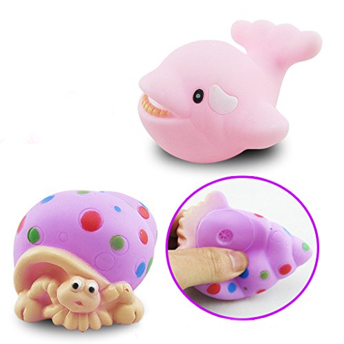 Gazechimp 4pcs Badewannenspielzeug Quietschende Spielzeug Für Baby Badespaß Wasser Spaß - 5