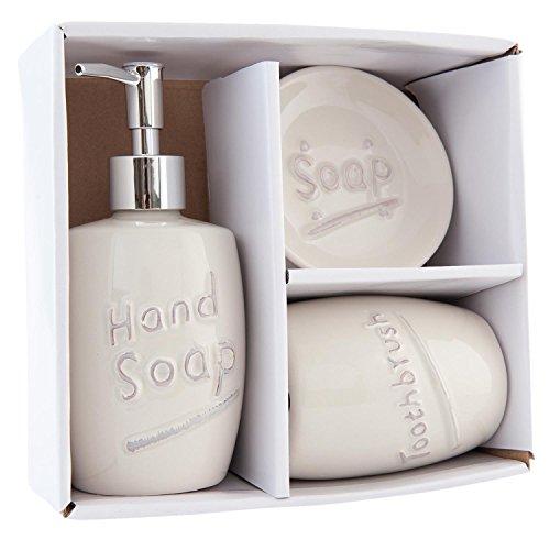 Clayre & Eef 63600N Badezimmerset Set 3-teilig natürlich