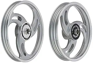 ROYAL ERADO 3 Spokes silver Alloy Wheel set| Royal-Enfield Classic single disc| Front 19