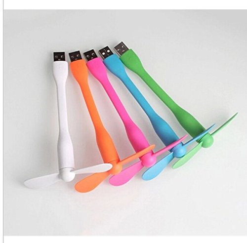SwirlColor 2 Stück USB-Ventilator bewegliche Mini Flexible USB-Ventilator für alle Leistungs für Energienbank und gelegentliche Farbe Verkäufer