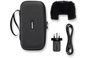 ZOOM APH-2e Accessory Pack – Complete Kit for H2essential Recorder – Includes Windscreen, Case, Power Adapter & USB-C Cable – Ideal for Mobile Recording – UK Version – Black