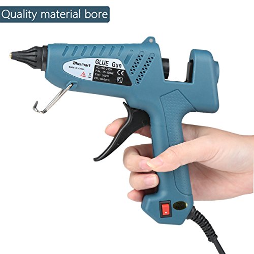 Blusmart Heißklebepistole in industrieller Klebepistole mit 100 Watt und 10 Stück Klebesticks (dunkelgrün) - 4