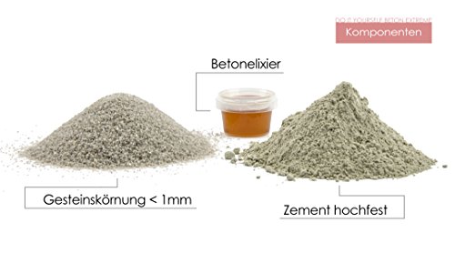 Do It Yourself Beton „EXTREME“ 1,75 kg | Hochfester Gieß-Beton, Kreativ Beton und Bastelbeton zur DIY Gestaltung | für kreative Deko-Ideen | Zement grau | - 3