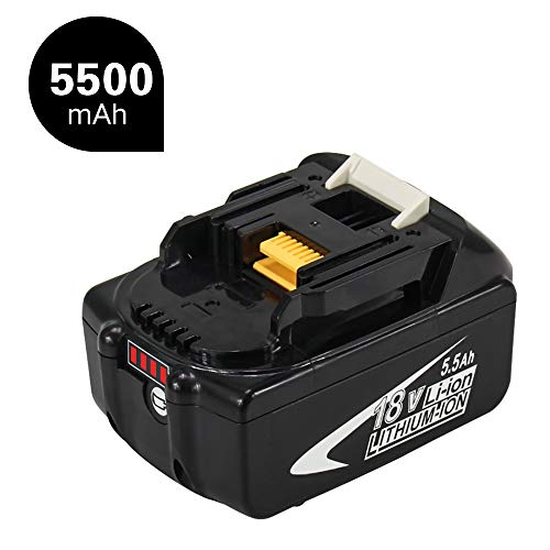 spécification Moticett 18V 5.5Ah BL1860B Replacement Battery for Makita Lithium BL1850BBL1850 BL1840 BL1830 BL1815 BL1845 BL1835 LXT400 Outil électriqueSans fil