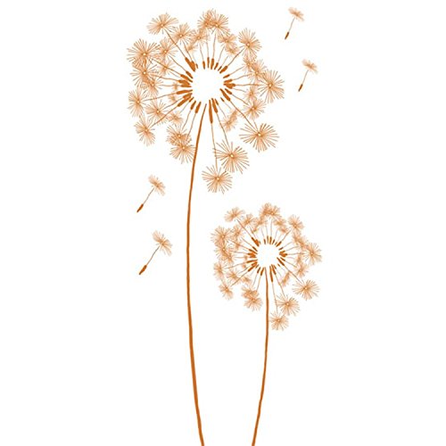 emotiontextiles 1073 Flächenvorhang, Schiebevorhand, Raumteiler 2-er Set Löwenzahn, 120 x 260 cm, rot / gelb / orange - 2