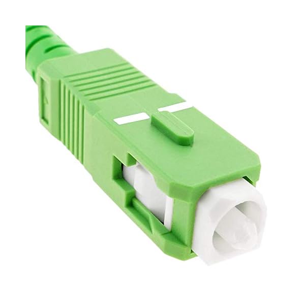 BeMatik - Cable de Fibra óptica SC/APC a SC/APC monomodo simplex 9/125 de 5 m OS2 Blanco - Image 3