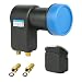 Produktbild Opticum TWIN LNB 0,1 dB - 2 Teilnehmer direkt 2-fach LTP-04H V2 FULL HDTV HD+ SKY TV 3D + Wetterschutz SAT Satellit Kopf Satellitenempfänger Receiver SET mit 2 F-Stecker vergoldet GRATIS dazu 4K