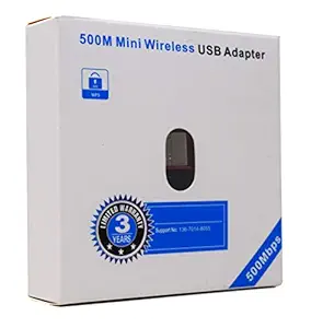 PremiumAV 802 USB 2.0 Wireless Wi-Fi Network Adapter (Black, Pack of 1)