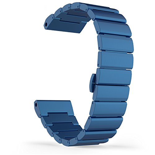 MoKo Garmin Fenix 3 Watch Armband, Edelstahl Replacement Wrist Band Watchband Strap Uhrenarmband Erstatzband mit Metallschließe und Schnalle für Garmin Fenix 3 / Fenix 3 HR Smart Watch, Blau - 9
