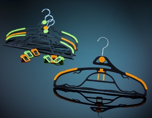 Lux de en Perchas Set, Multifuncional y raumsparend con Antideslizante de Efecto, plástico, Naranja, 13-Teilig