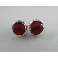 Ohrstecker Polaris - Bordeaux- versilbert