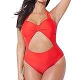 Moserian Damen Einteiler Push Up Bikini Beach Badeanzug Monokini Badeanzug Bademode