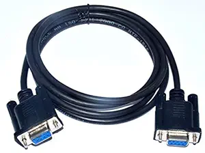 MAENT RS232 DB9 F to F Female Serial Pin Modem Null Port Modem Cross Cable DTE/DCE FTA Data (1.5 m)