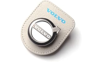 VO DESIGN AIYING Pelle, Porta Occhiali da Sole per Auto, Clip Occhiali da Sole per Auto, Clip Biglietti, Accessori Decorazione Interni, per Volvo XC60 S40 S60 S90 XC40 XC70 XC90 V40 V60 V90 S80 S80L,Beige