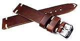 RIOS 1931 Vintage 19mm Deutsch Retro Look Herren Leder Uhrenarmband braun