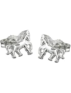 Schmuck Ohrschmuck Ohrstecker Pferd aus Silber 925 9x7mm