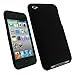 Price comparison product image iGadgitz Black Rubber Coated Hard Case Cover for Apple iPod Touch 4th Generation 4G 8gb, 32gb, 64gb + Screen Protector