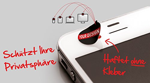 CaMblock – Webcam Cover, OHNE Klebstoff, 5er Set Typ „Hobby Hipster“, Webcam Abdeckung, Webcam Sticker - 3