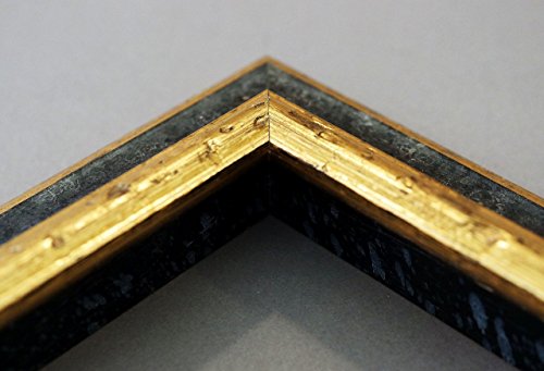 Spiegel Wandspiegel Badspiegel – Genua Schwarz Gold 4,3 – handgefertigt – 200 Größen zur Auswahl – Antik, Barock – 60 x 90 cm AM - 4