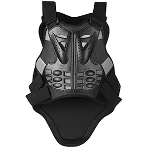 Honeytecs Men Motorcycle Armor Vest Body Chest Spine Back Protector Protective Jacket for Cycling Skating Skiing Skateboarding