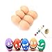 Welecom(TM) 6Pcs Wooden Faux Fake Eggs, Children Play Kitchen Game Food Toy