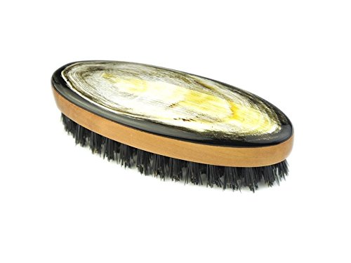 Abbeyhorn Oval Beard Brush with Oxhorn Backing
