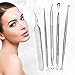 Produktbild Mitesser entferner Komedonenquetscher Pickelentferner Set Nase Pore Sauger Reiniger Kit Nagelhautschieber Edelstahl Nadel Extraktor Akne Pinzette Blackheads Whiteheads Behandlung Metall Box von ANLAN