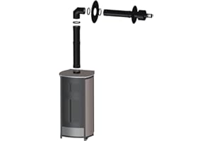 SANNOVER THERMIQUE Kit Ventouse Universel Ø 80/125 Complet (Sortie Façade) Poêle à Granulés Raccordement Au Dessus
