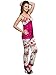 Clovia Women's Printed Cami And Pyjama Large Pink